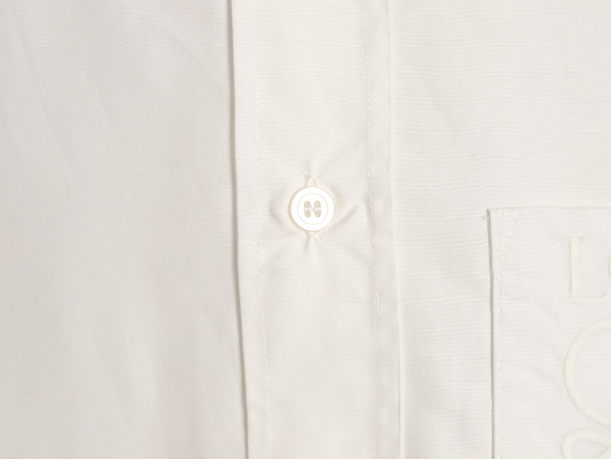 Loewe Anagram Pocket Ivory Long-Sleeve Shirt