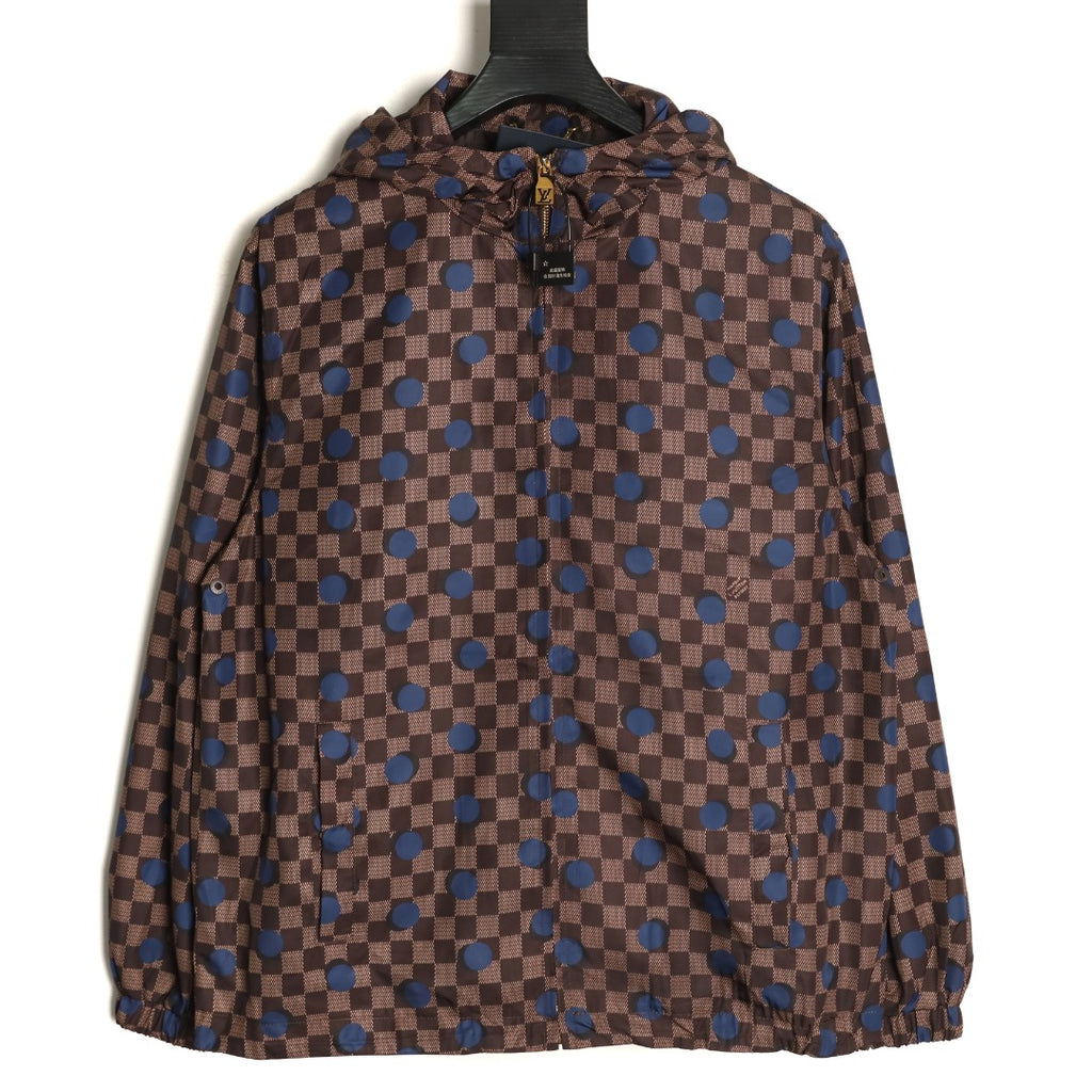 Louis Vuitton LV 26FW Damier Polka-Dot Hooded Windbreaker Jacket