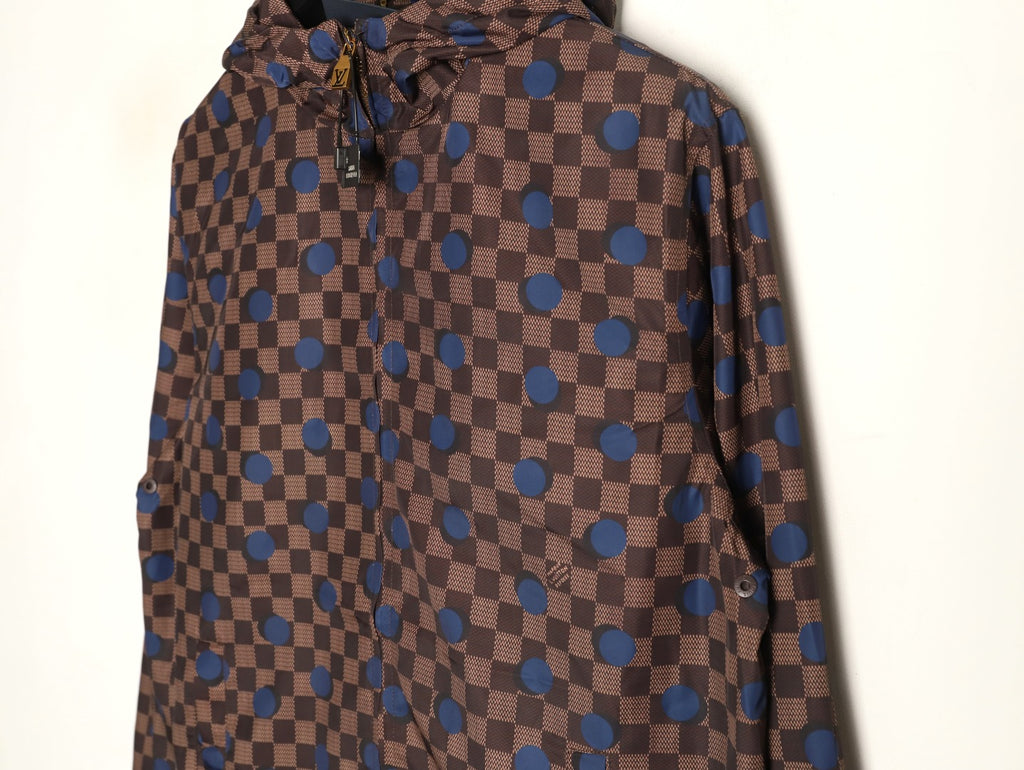 Louis Vuitton LV 26FW Damier Polka-Dot Hooded Windbreaker Jacket