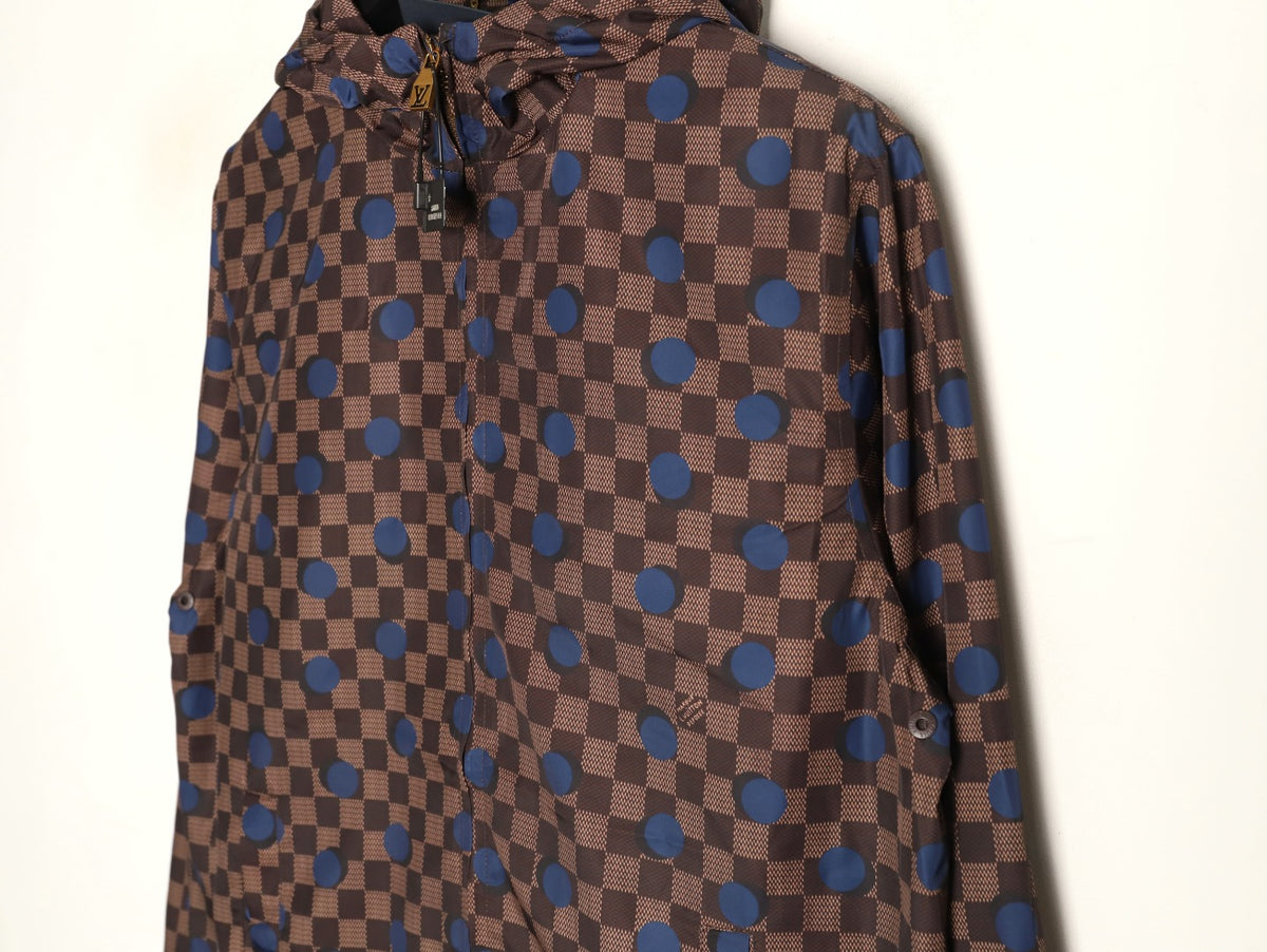 Louis Vuitton LV 26FW Damier Polka-Dot Hooded Windbreaker Jacket