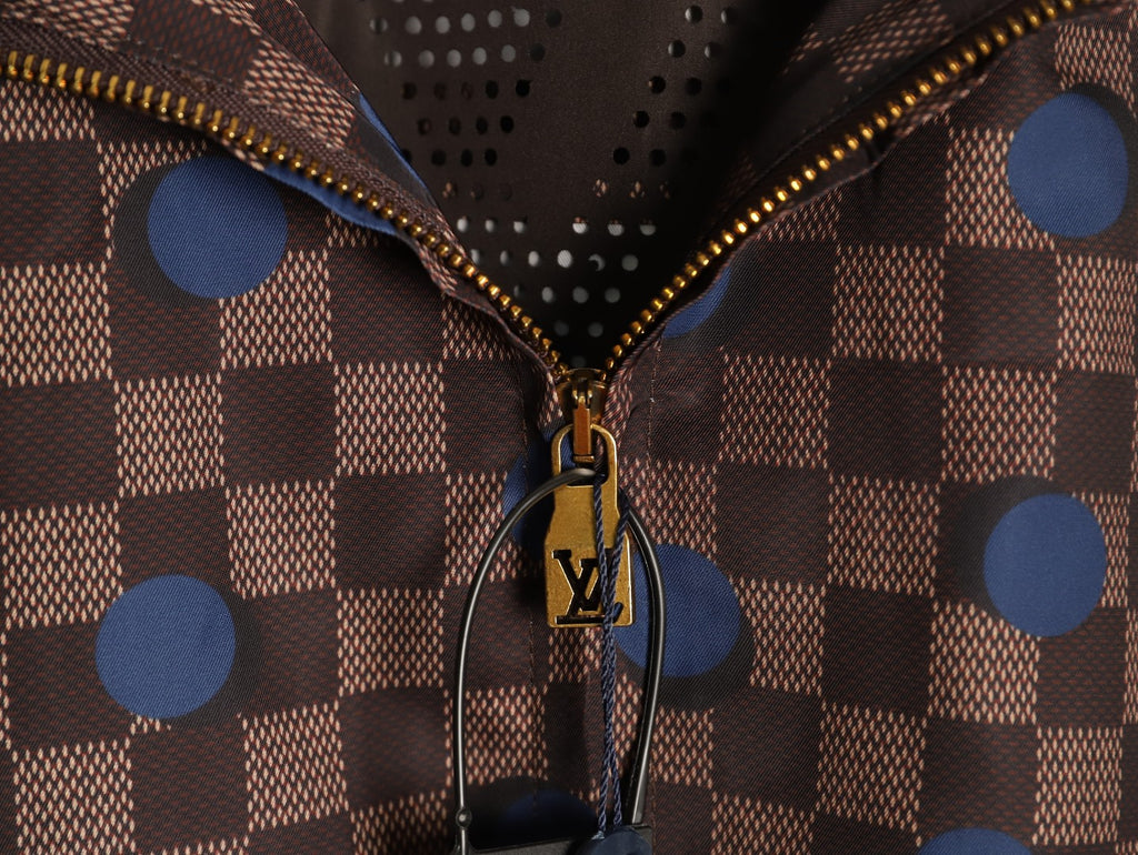 Louis Vuitton LV 26FW Damier Polka-Dot Hooded Windbreaker Jacket