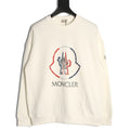 Moncler 26SS Contrast Emblem Logo Ivory Crewneck Sweatshirt
