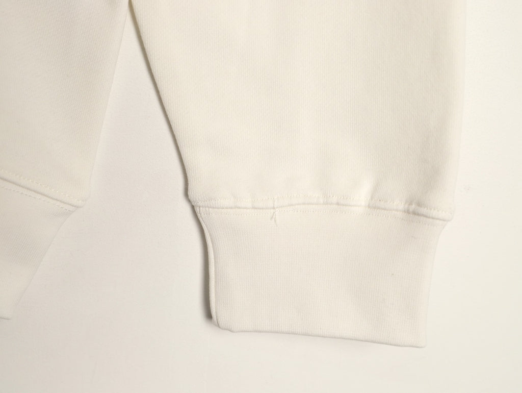 Moncler 26SS Contrast Emblem Logo Ivory Crewneck Sweatshirt