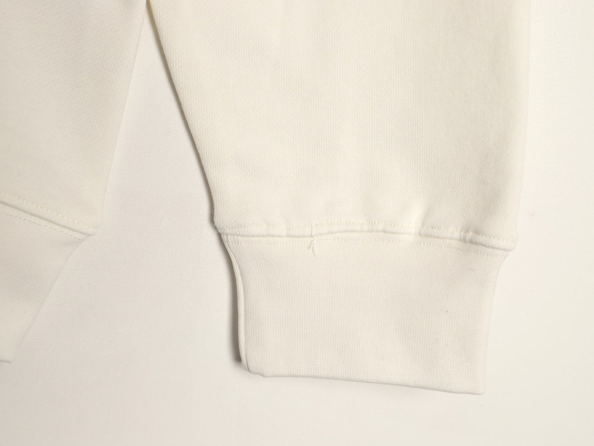 Moncler 26SS Contrast Emblem Logo Ivory Crewneck Sweatshirt