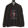 Moncler 26SS Contrast Emblem Logo Black Crewneck Sweatshirt