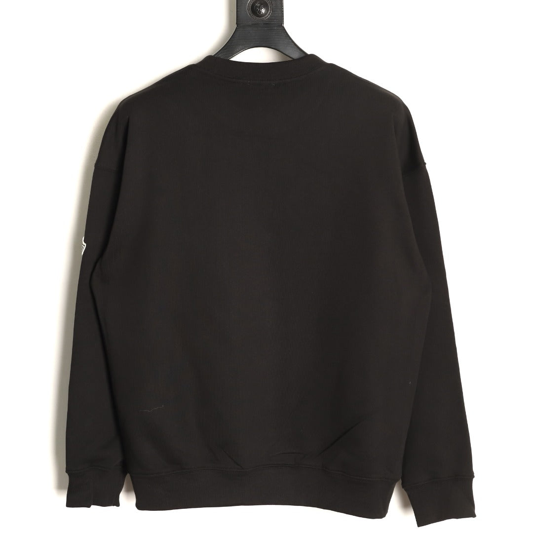 Moncler 26SS Contrast Emblem Logo Black Crewneck Sweatshirt