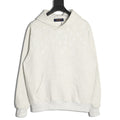 Louis Vuitton 25FW Tonal Monogram Half-Panel Embroidered Ivory Hoodie