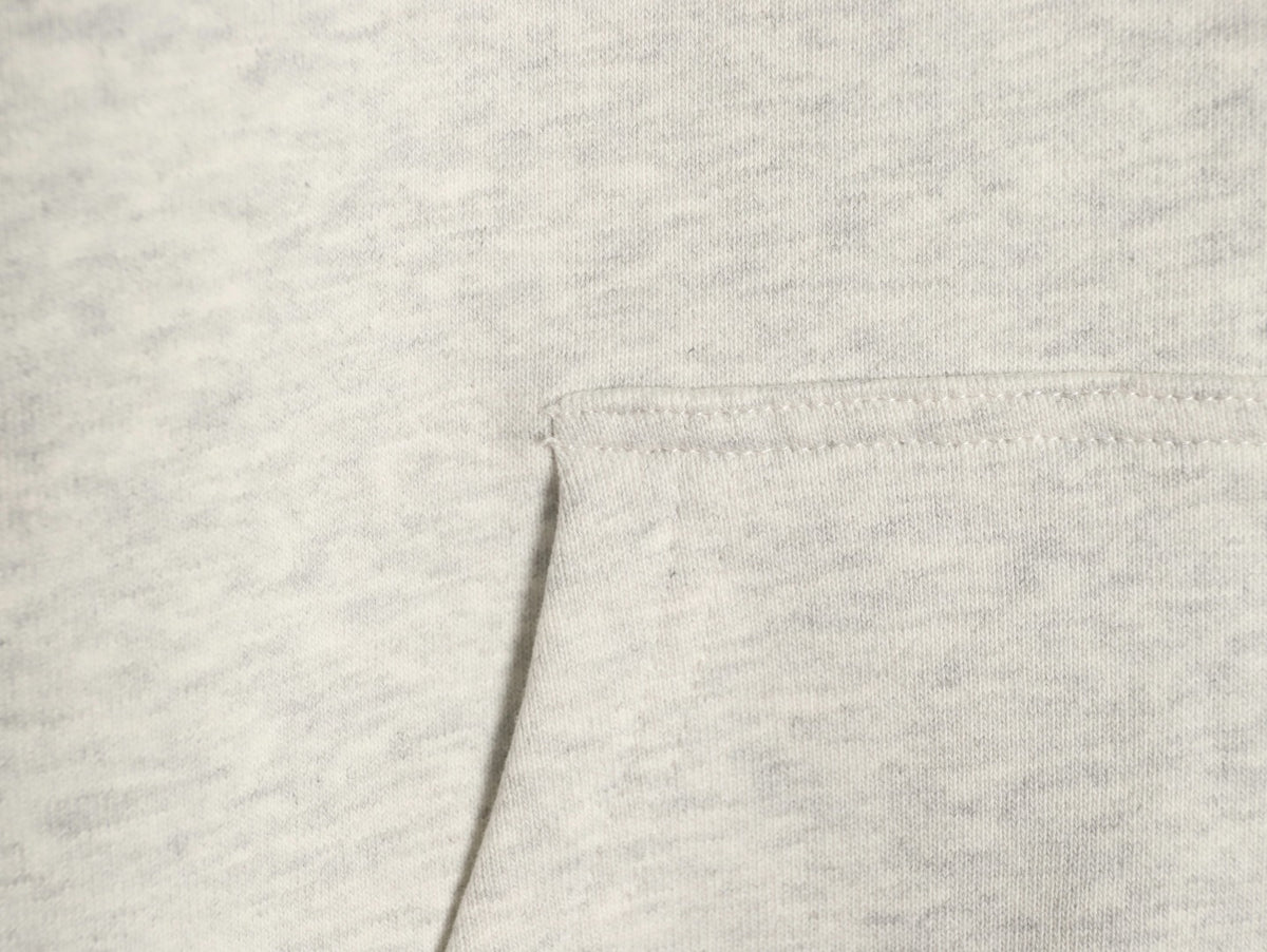 Louis Vuitton 25FW Tonal Monogram Half-Panel Embroidered Ivory Hoodie