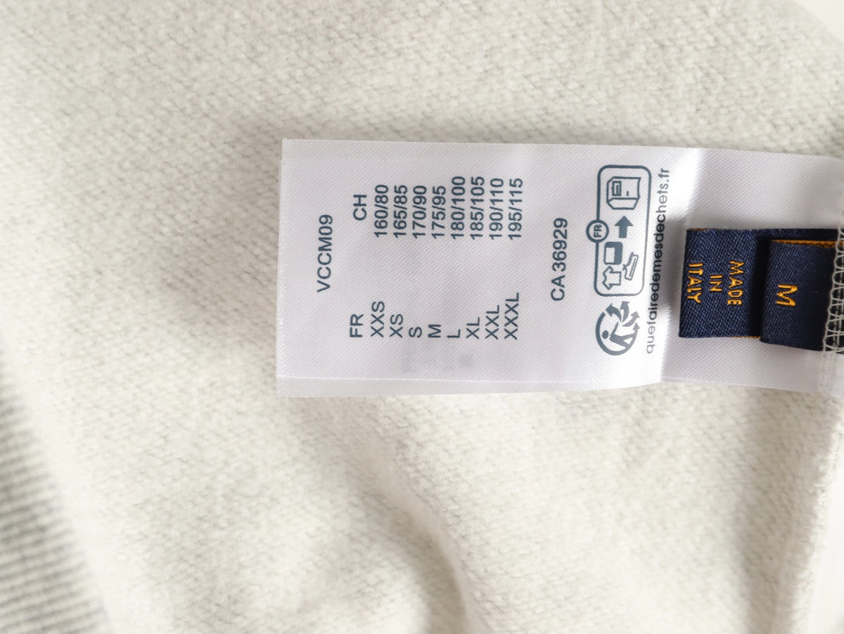 Louis Vuitton 25FW Tonal Monogram Half-Panel Embroidered Ivory Hoodie