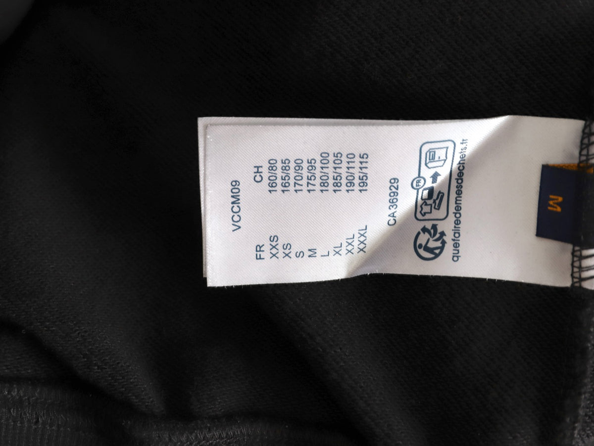 Louis Vuitton 25FW Tonal Monogram Half-Panel Embroidered Black Hoodie