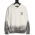 Louis Vuitton 25FW Cloud-Wash Denim Logo Appliqué Distressed Ivory Hoodie