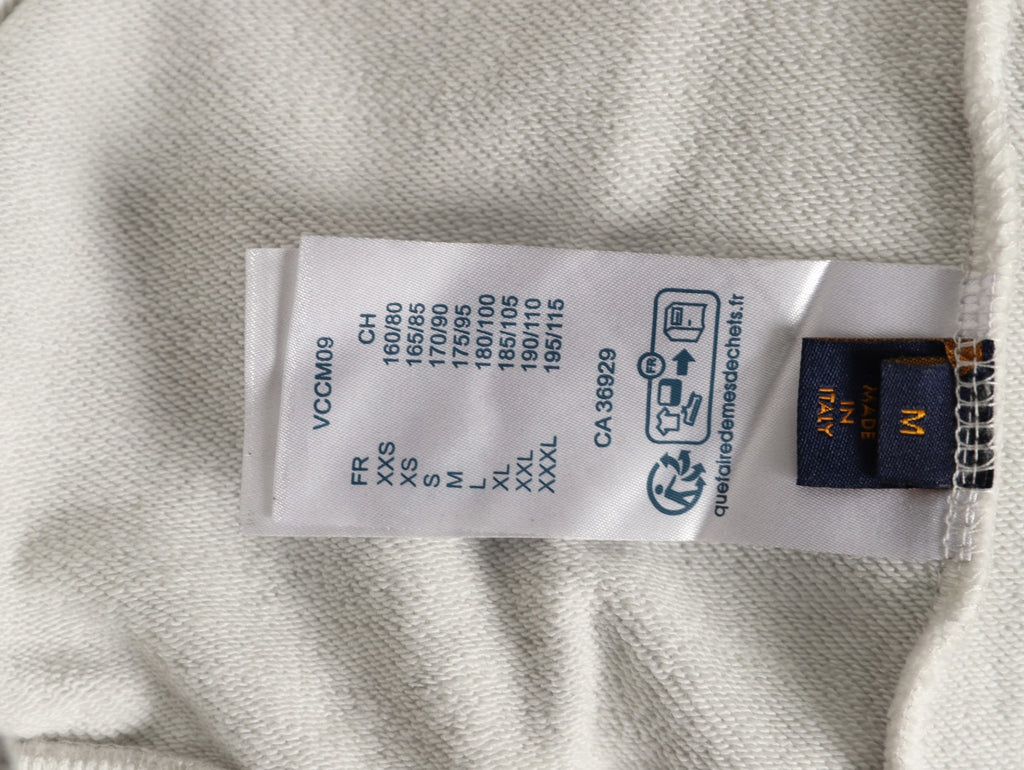 Louis Vuitton 25FW Cloud-Wash Denim Logo Appliqué Distressed Ivory Hoodie