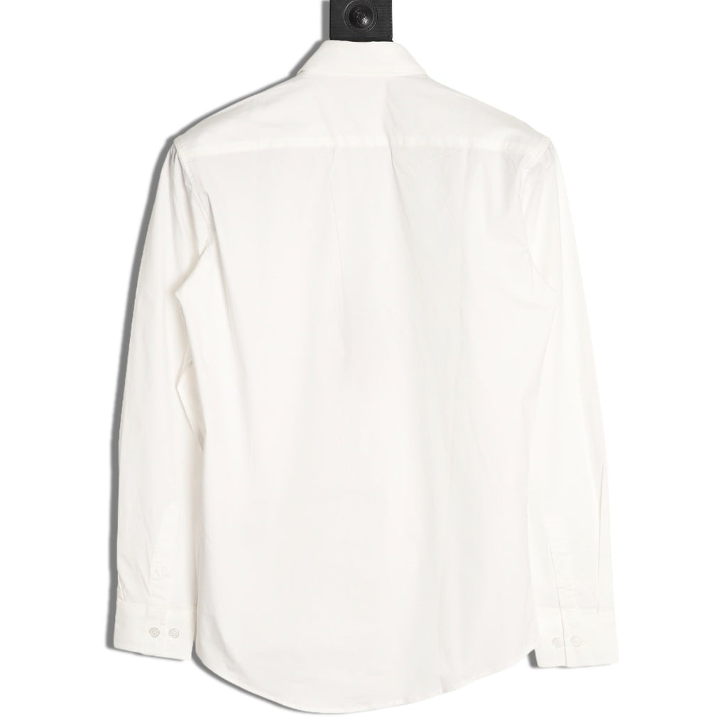 Dior 25SS 1947 Embroidered Pocket White Long-Sleeve Shirt