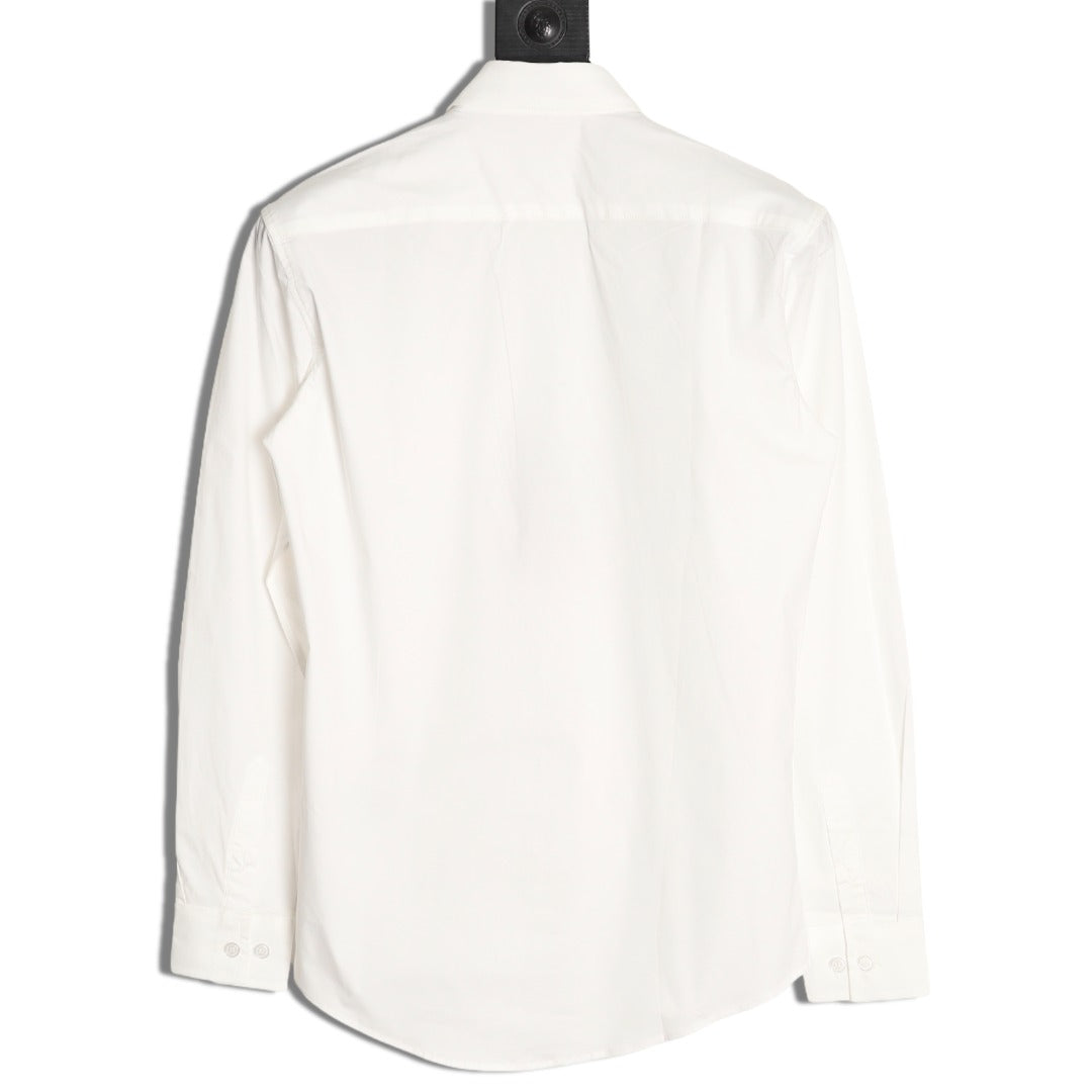 Dior 25SS 1947 Embroidered Pocket White Long-Sleeve Shirt