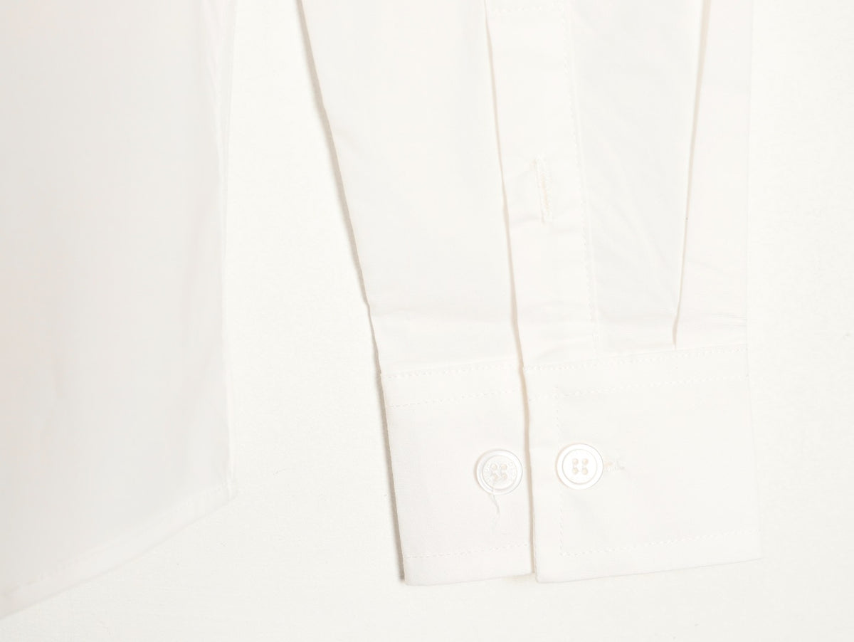 Dior 25SS 1947 Embroidered Pocket White Long-Sleeve Shirt