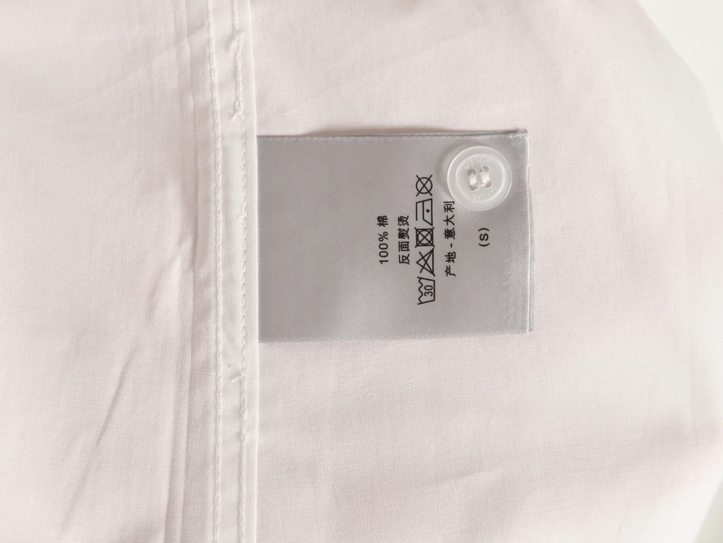 Dior 25SS 1947 Embroidered Pocket White Long-Sleeve Shirt