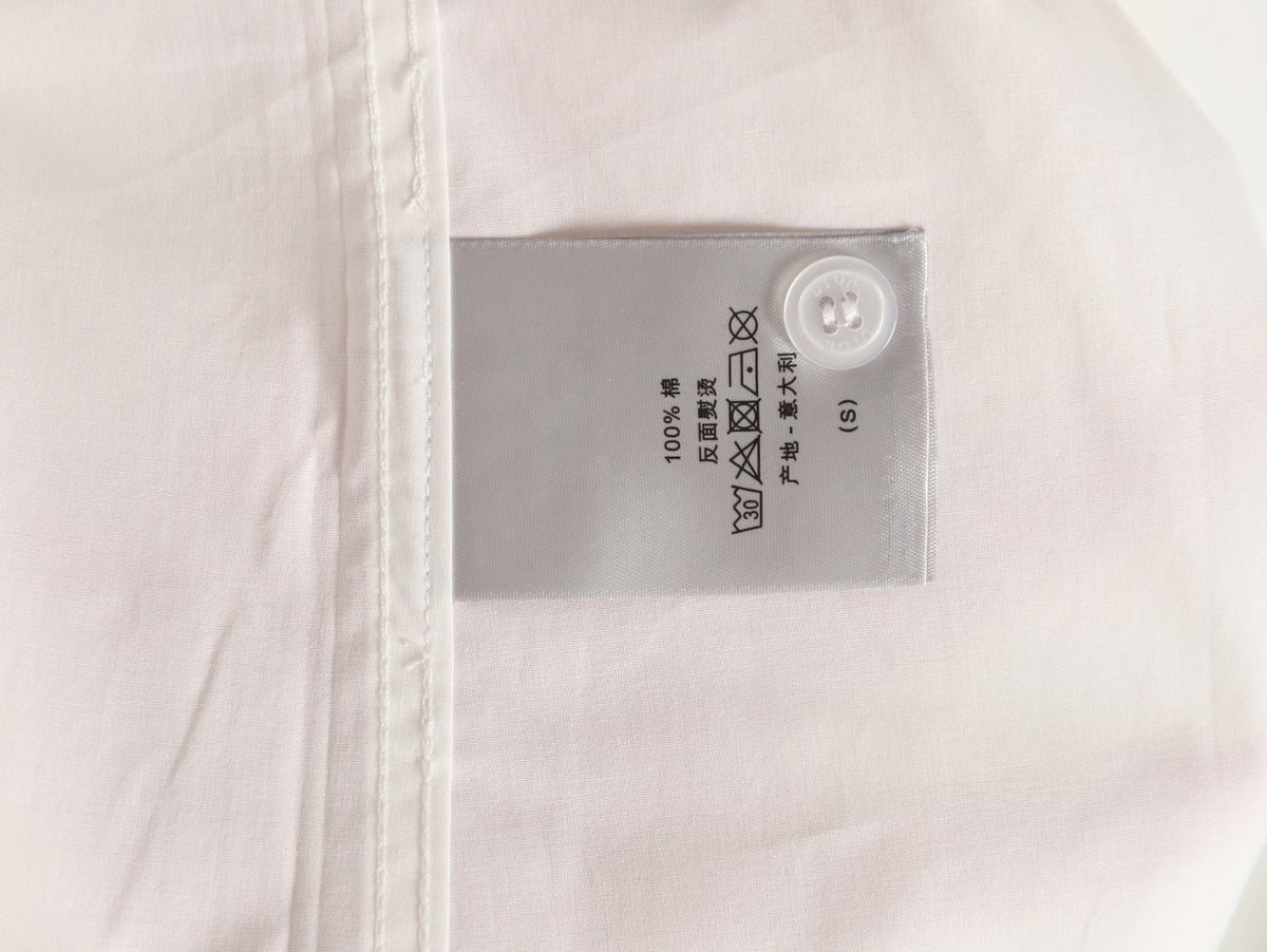 Dior 25SS 1947 Embroidered Pocket White Long-Sleeve Shirt