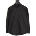 Dior 25SS 1947 Embroidered Pocket Black Long-Sleeve Shirt