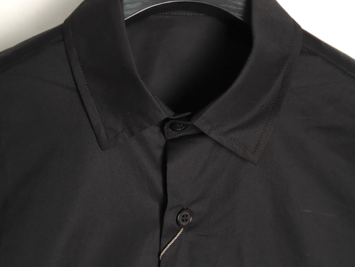Dior 25SS 1947 Embroidered Pocket Black Long-Sleeve Shirt
