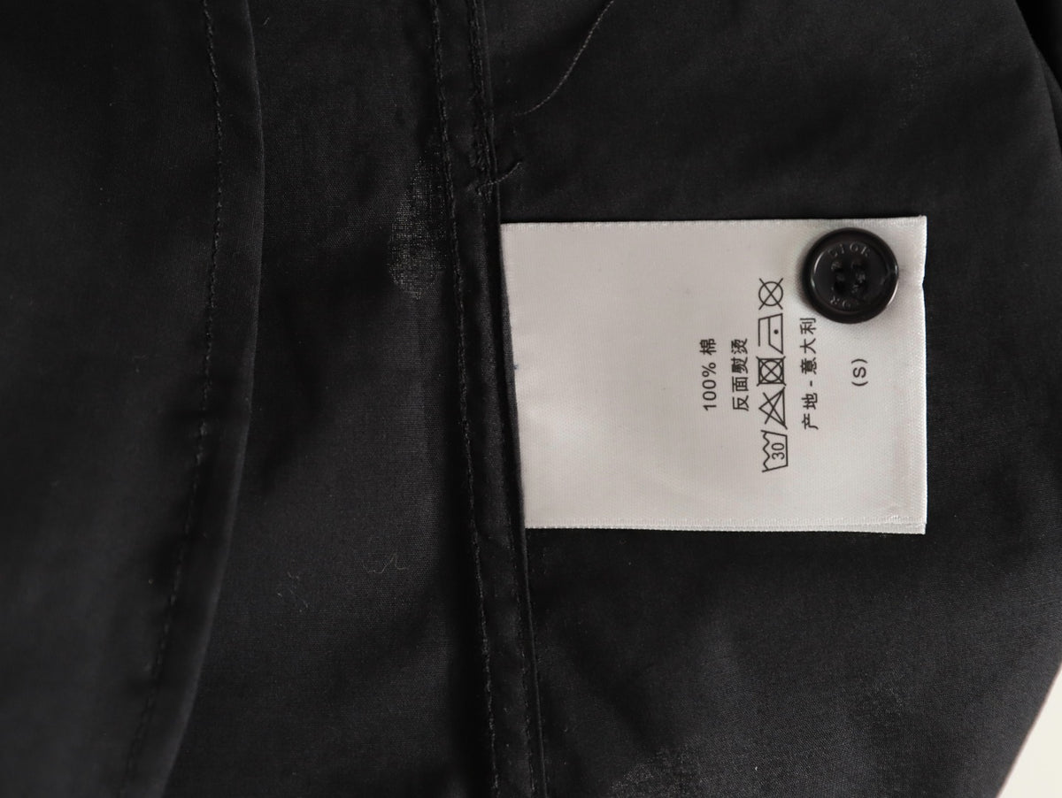 Dior 25SS 1947 Embroidered Pocket Black Long-Sleeve Shirt