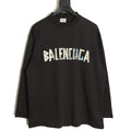 Balenciaga 26FW Tape-Effect Logo Black Long-Sleeve T-Shirt