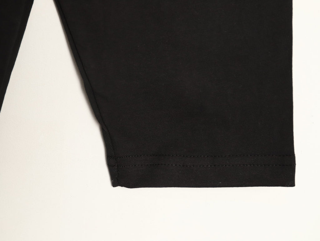 Balenciaga 26FW Tape-Effect Logo Black Long-Sleeve T-Shirt