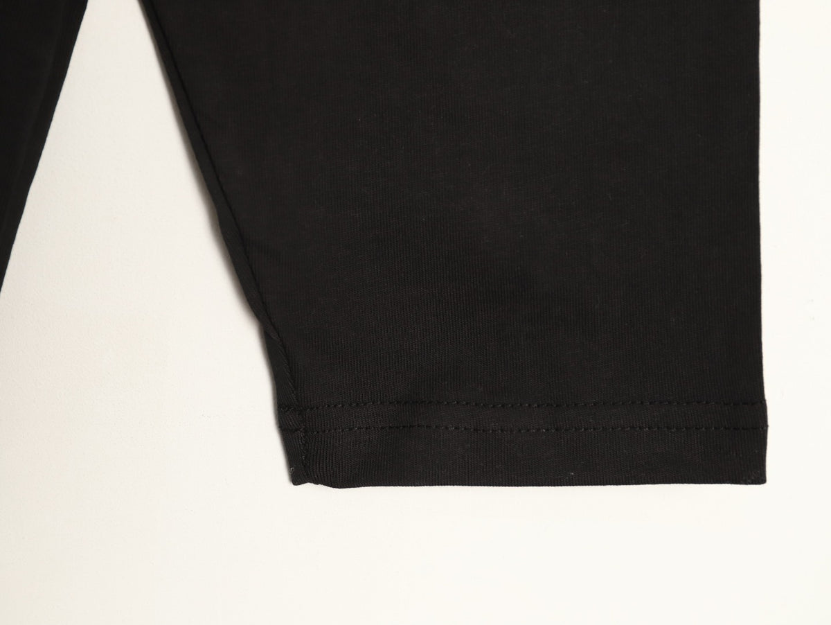 Balenciaga 26FW Tape-Effect Logo Black Long-Sleeve T-Shirt