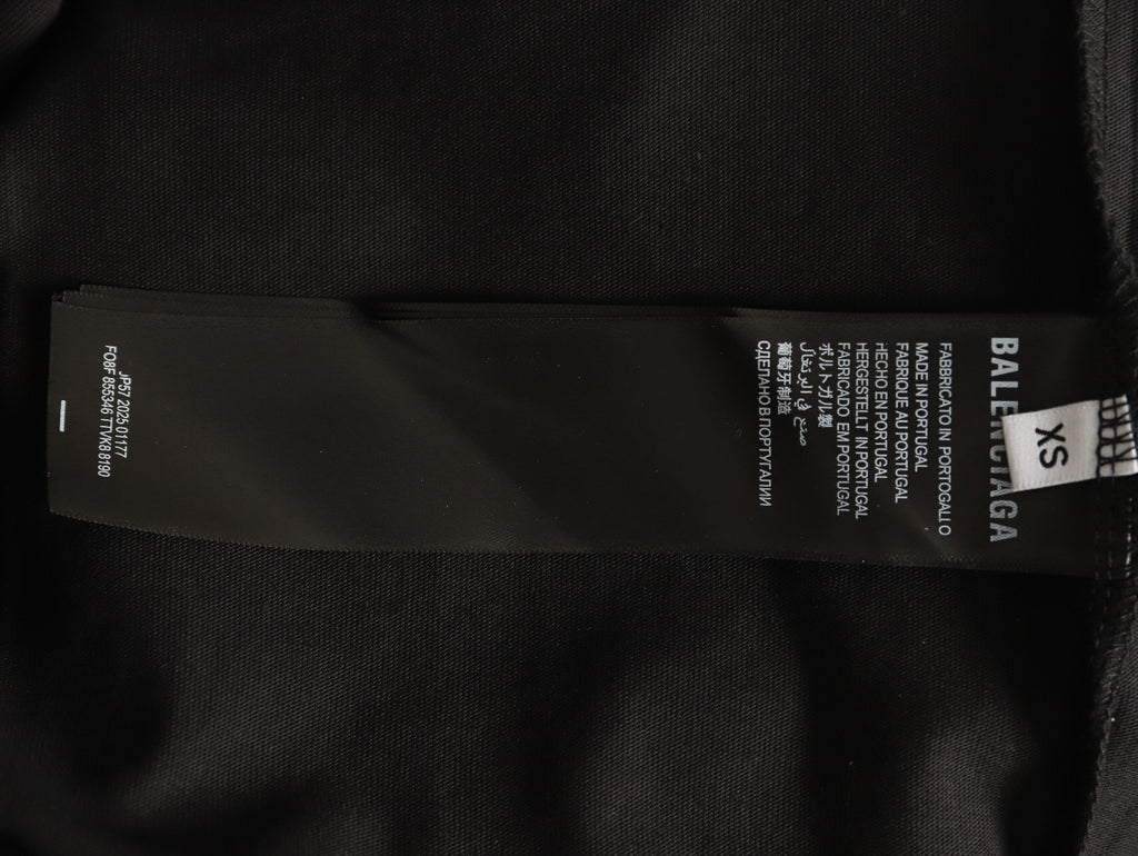 Balenciaga 26FW Tape-Effect Logo Black Long-Sleeve T-Shirt