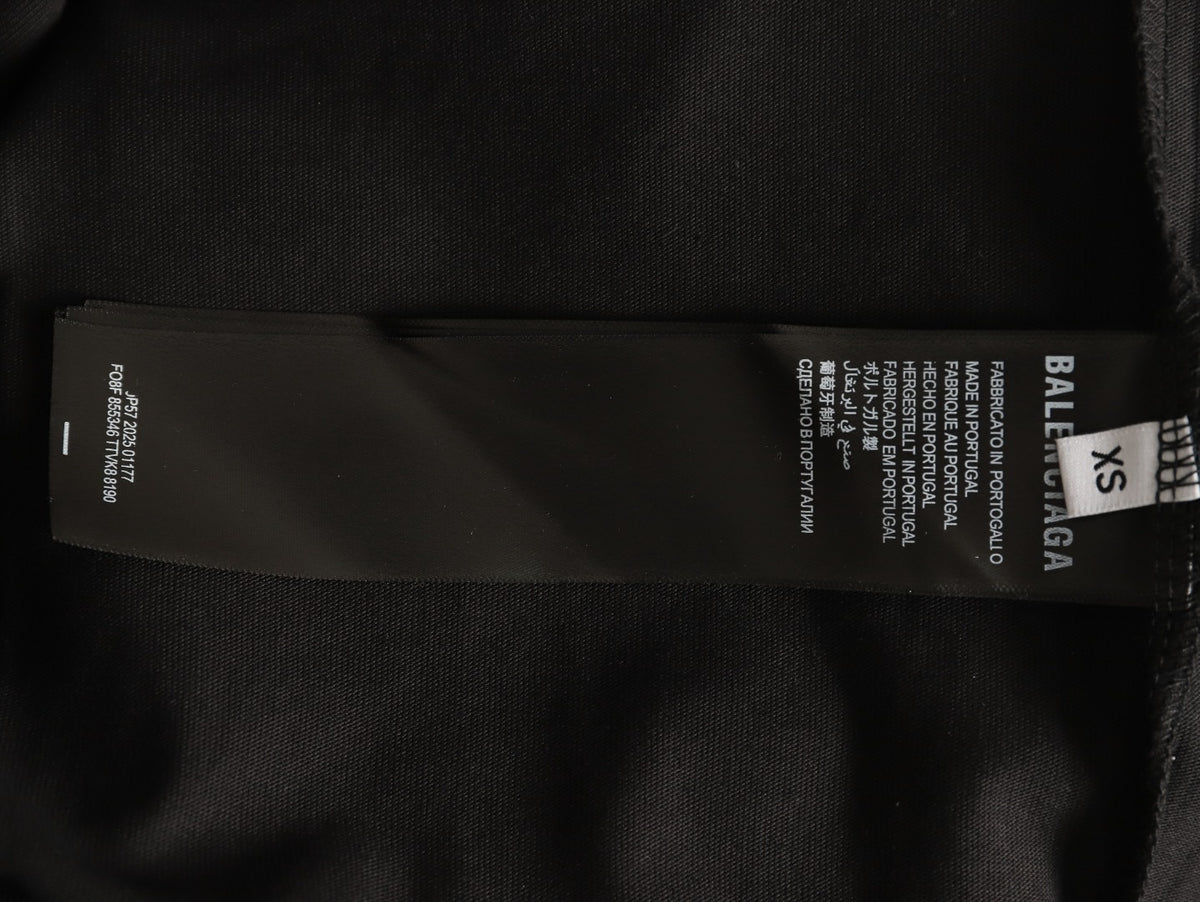 Balenciaga 26FW Tape-Effect Logo Black Long-Sleeve T-Shirt