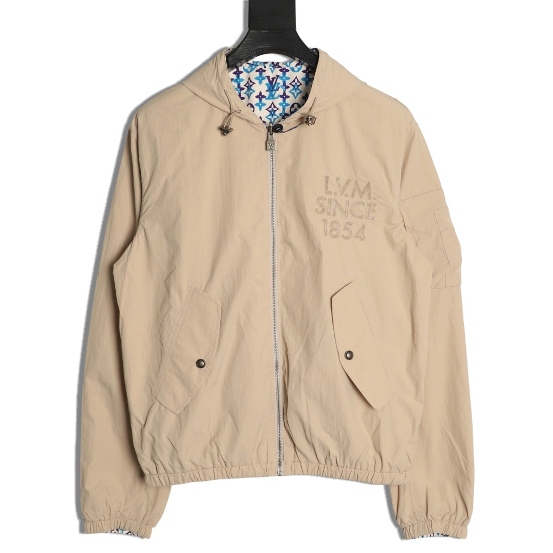 Louis Vuitton LV Reversible Monogram Beige Hooded Windbreaker Jacket