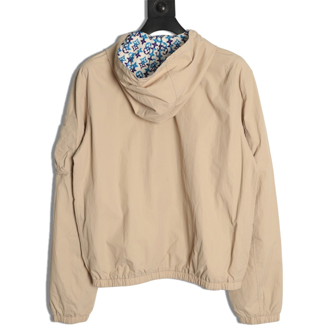 Louis Vuitton LV Reversible Monogram Beige Hooded Windbreaker Jacket