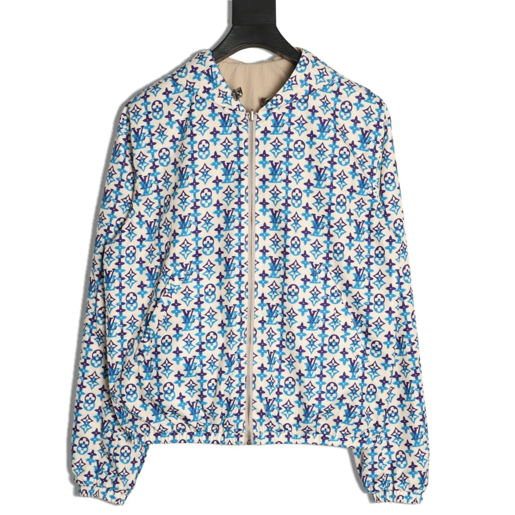 Louis Vuitton LV Reversible Monogram Beige Hooded Windbreaker Jacket