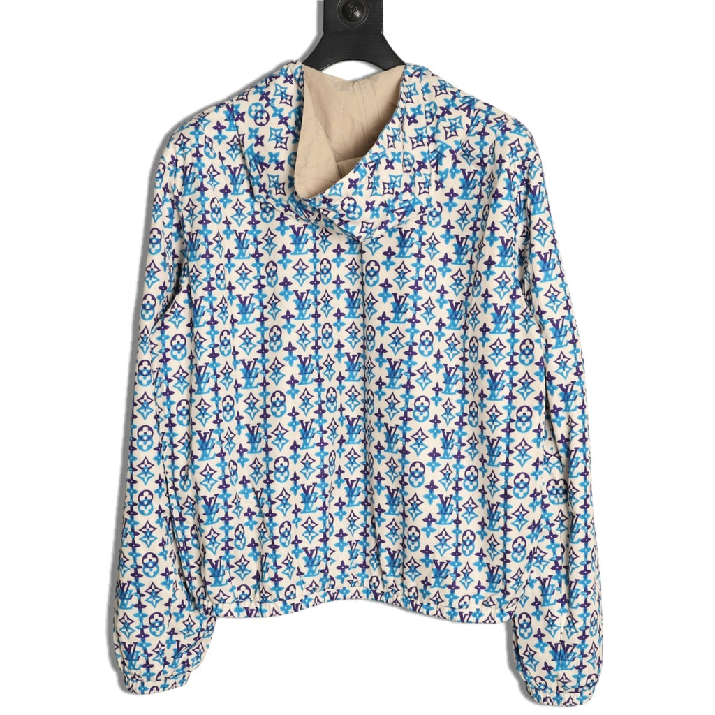 Louis Vuitton LV Reversible Monogram Beige Hooded Windbreaker Jacket