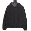 Balenciaga BLCG Script Embroidered Reversible Fleece Hooded Jacket