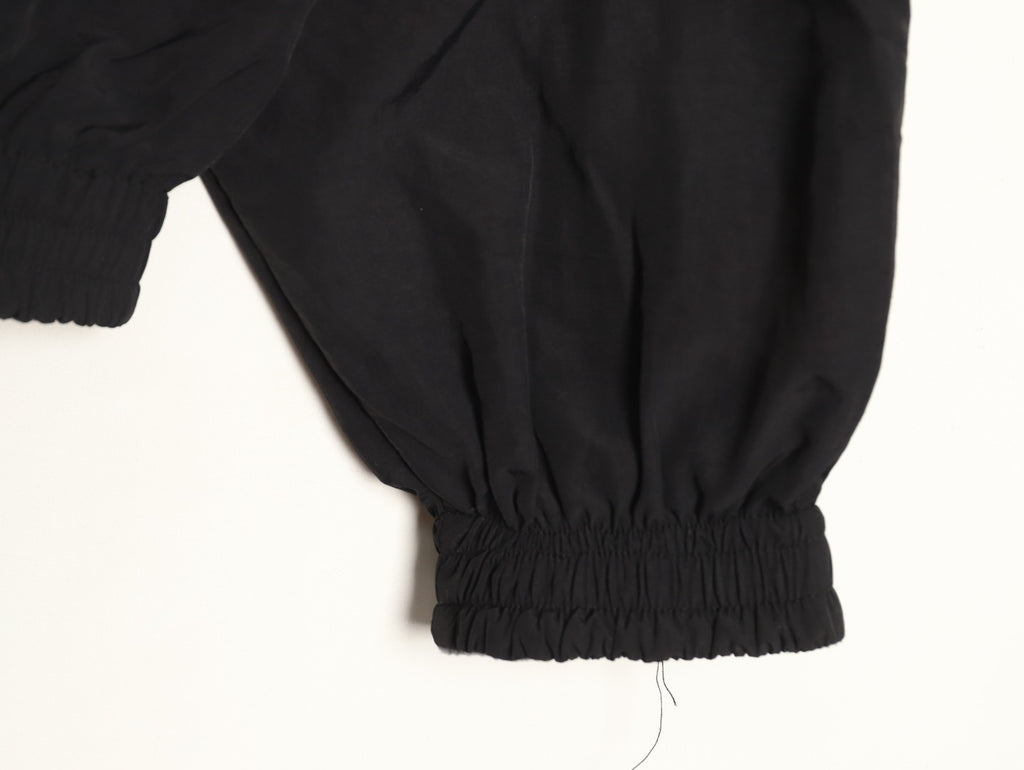 Balenciaga BLCG Script Embroidered Reversible Fleece Hooded Jacket
