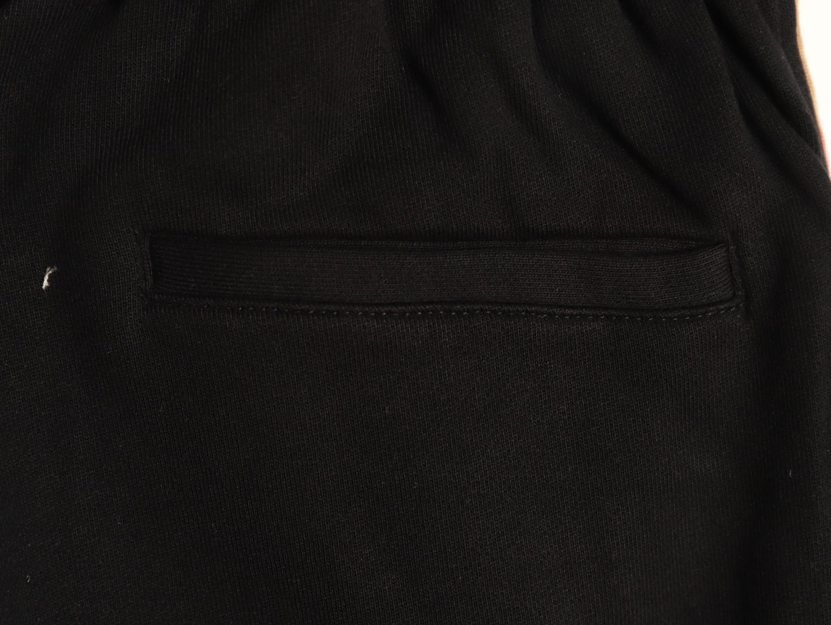 Burberry Check Side-Panel Black Jogger Pants