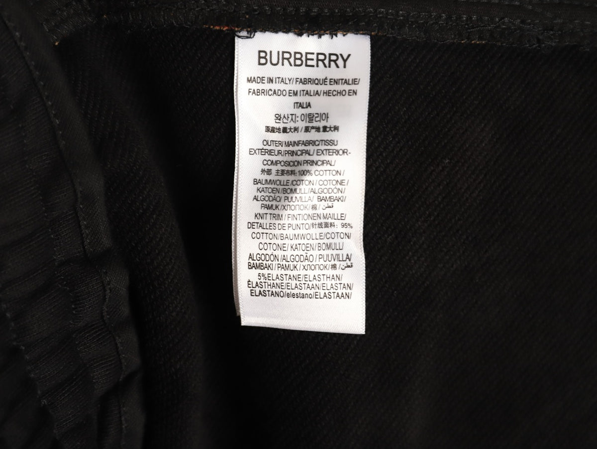 Burberry Check Side-Panel Black Jogger Pants