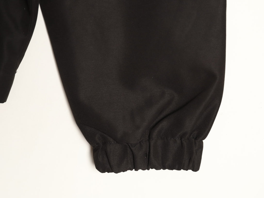 Louis Vuitton Tonal Monogram Panel Black Hooded Shell Jacket