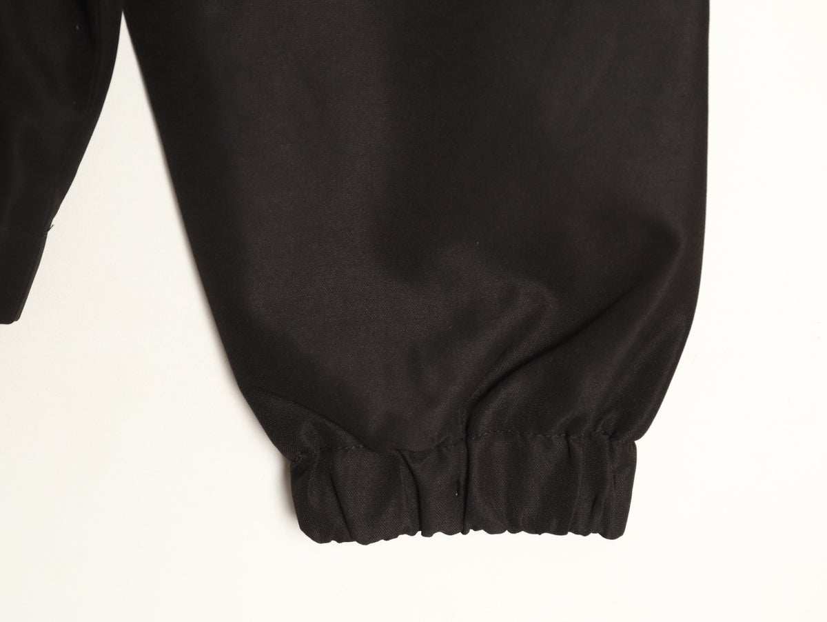 Louis Vuitton Tonal Monogram Panel Black Hooded Shell Jacket
