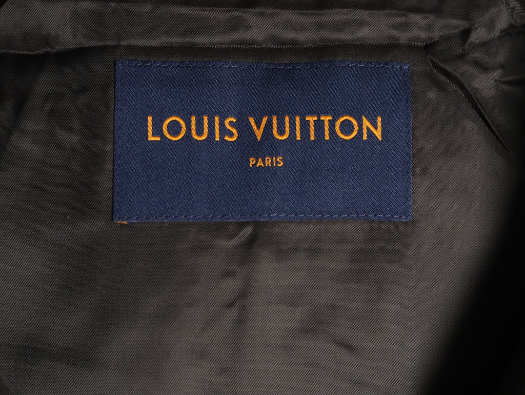 Louis Vuitton Tonal Monogram Panel Black Hooded Shell Jacket