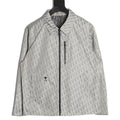 Dior Oblique CD Bee Embroidered Gray Zip-Collar Jacket