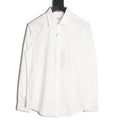 Burberry Equestrian Knight Embroidered White Long-Sleeve Shirt