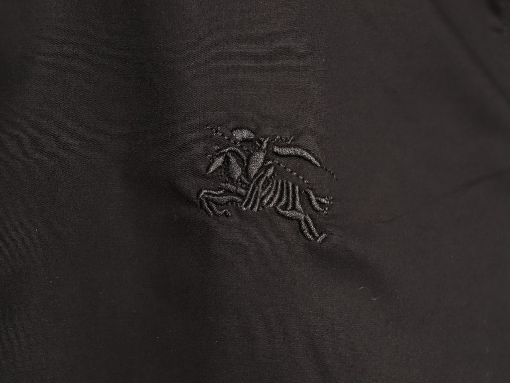 Burberry Equestrian Knight Embroidered Black Long-Sleeve Shirt