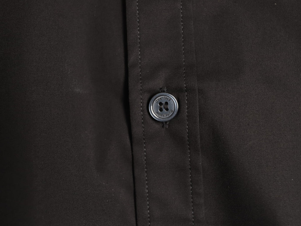Burberry Equestrian Knight Embroidered Black Long-Sleeve Shirt
