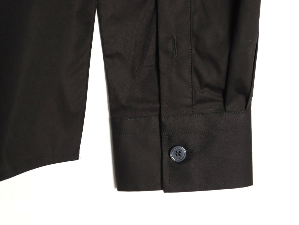 Burberry Equestrian Knight Embroidered Black Long-Sleeve Shirt