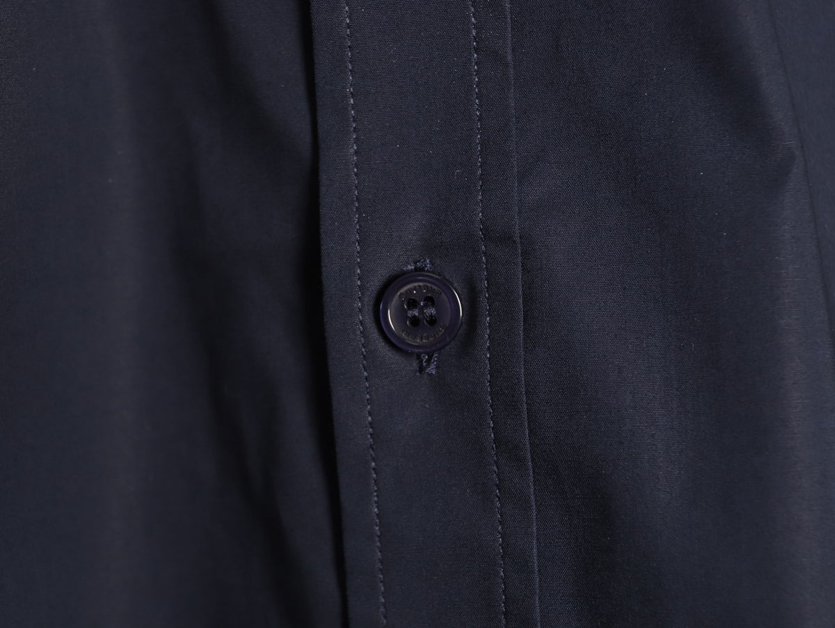 Burberry Equestrian Knight Embroidered Navy Long-Sleeve Shirt