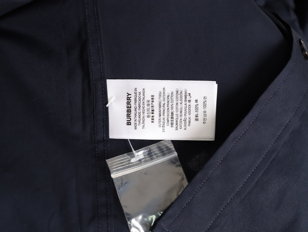 Burberry Equestrian Knight Embroidered Navy Long-Sleeve Shirt