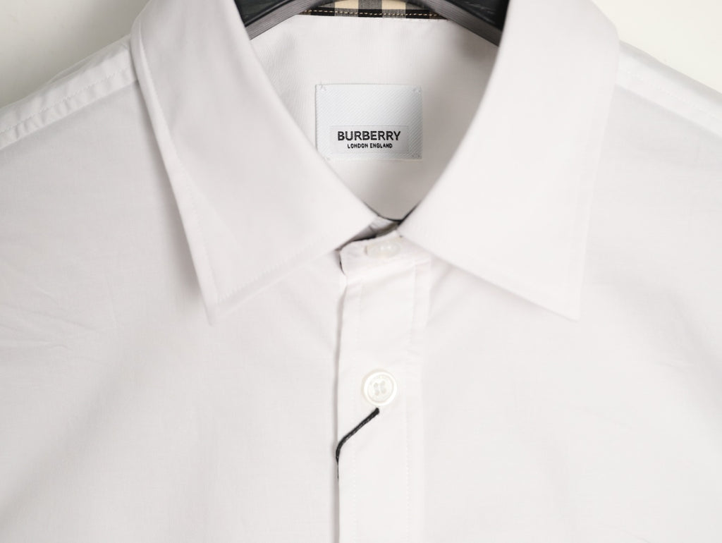 Burberry TB Monogram Embroidered White Long-Sleeve Shirt