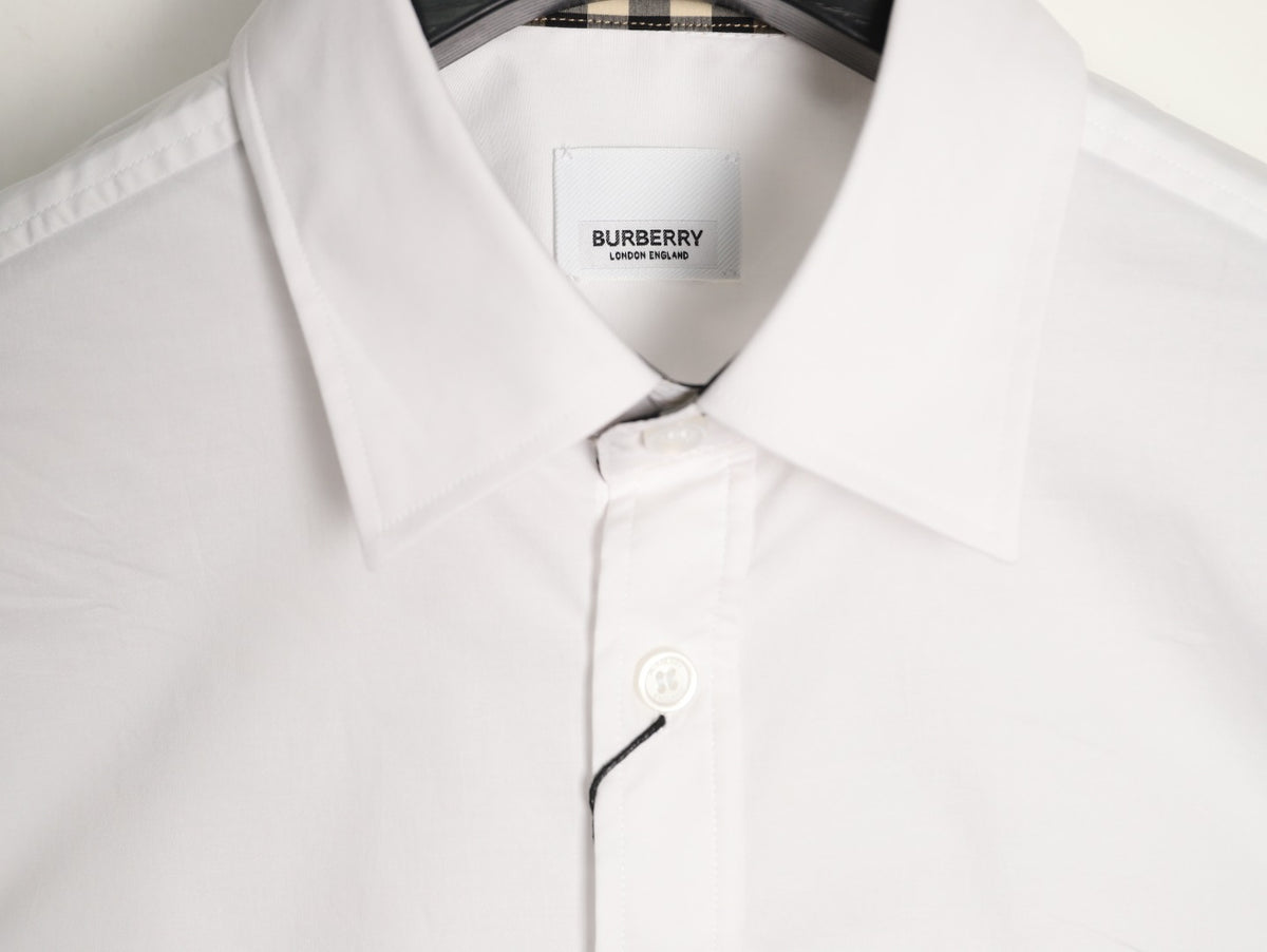 Burberry TB Monogram Embroidered White Long-Sleeve Shirt