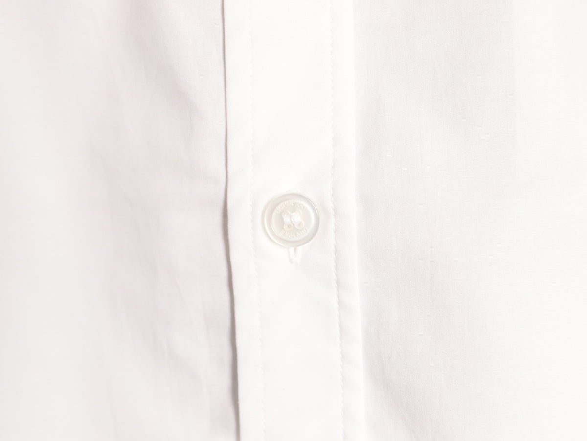 Burberry TB Monogram Embroidered White Long-Sleeve Shirt